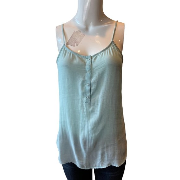 Ro&De Women's Button Up Front Cami Blouse Top XFJ502023RK Sky Blue Size Small - Picture 3 of 9
